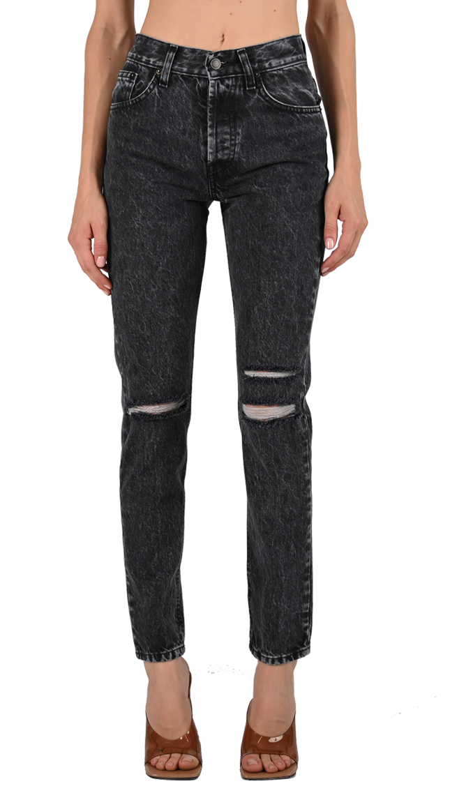 2222 Kelly Black Pearl Ripped Τζιν - Image 1