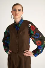 Diana Γιλέκο - Καφέ - Image 3