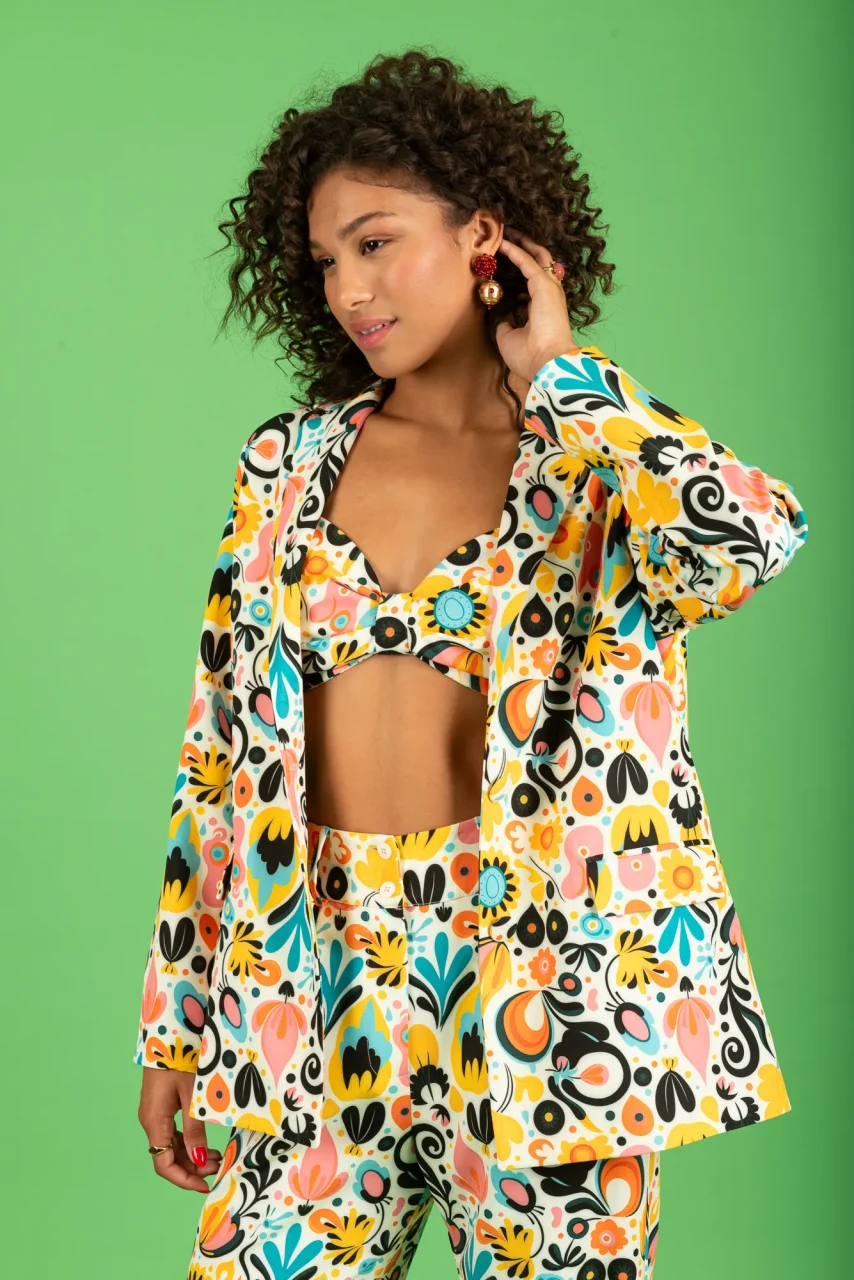 21390-61080-71440-12 Jasmine Oversize Σακάκι - Κίτρινο - Image 1