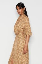 NR Coralia Wrap Φόρεμα - Χρυσό - Image 4