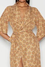 NR Coralia Wrap Φόρεμα - Χρυσό - Image 6