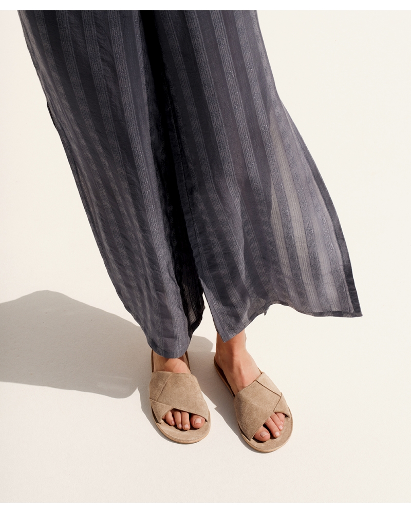 panormos-sand-esiot-suede-leather-slides-flat-handmade-sandals-origami-ss242 Panormos Sandals - Image 1