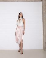 Alivia Σατέν Φούστα - Salmon - Image 3