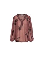 Thelma Μπλούζα - Nude/Μπορντό Peonies