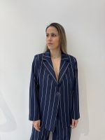 Σακάκι Ριγέ - Σκούρο Μπλε - Image 3