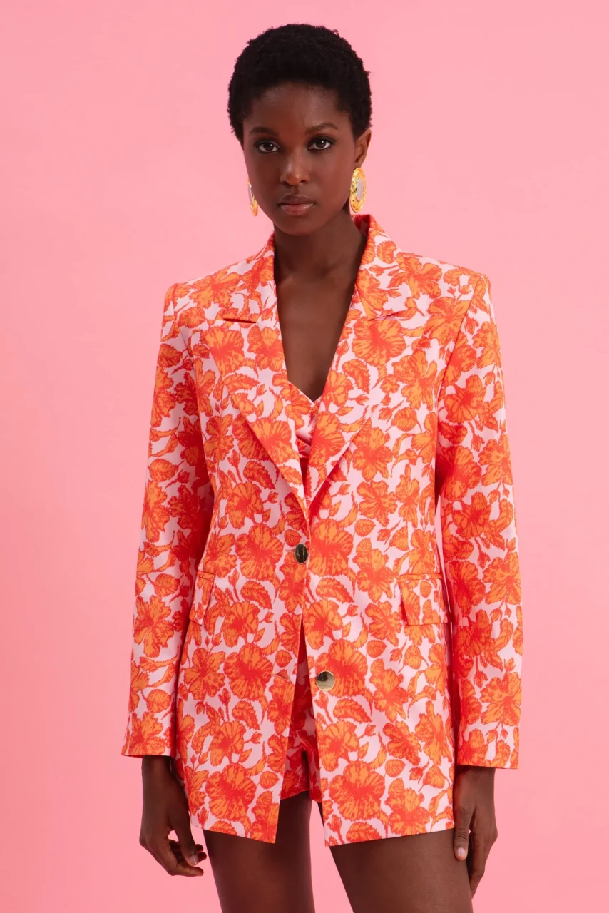 52_9c851787-eb78-486f-8052-8a73c8c516bc Coral Hibiscus Blazer - Image 1