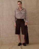 VK Brown Suede Bermuda Shorts - Image 2