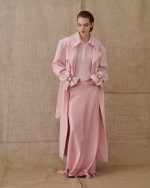 Dusty Pink Satin Skirt Mermaid - Image 3