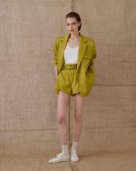 Striped Blazer - Lime Green - Image 3