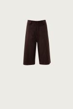 VK Brown Suede Bermuda Shorts