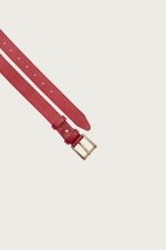 Sanguine Red Thin Leather Belt - Image 2