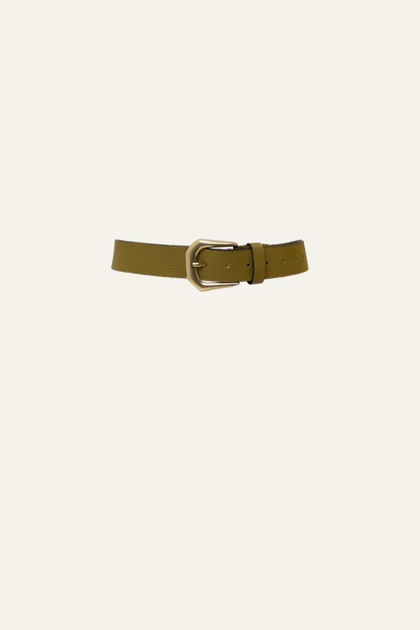Khaki Leather Belt VKK Khaki Leather Belt - Image 1