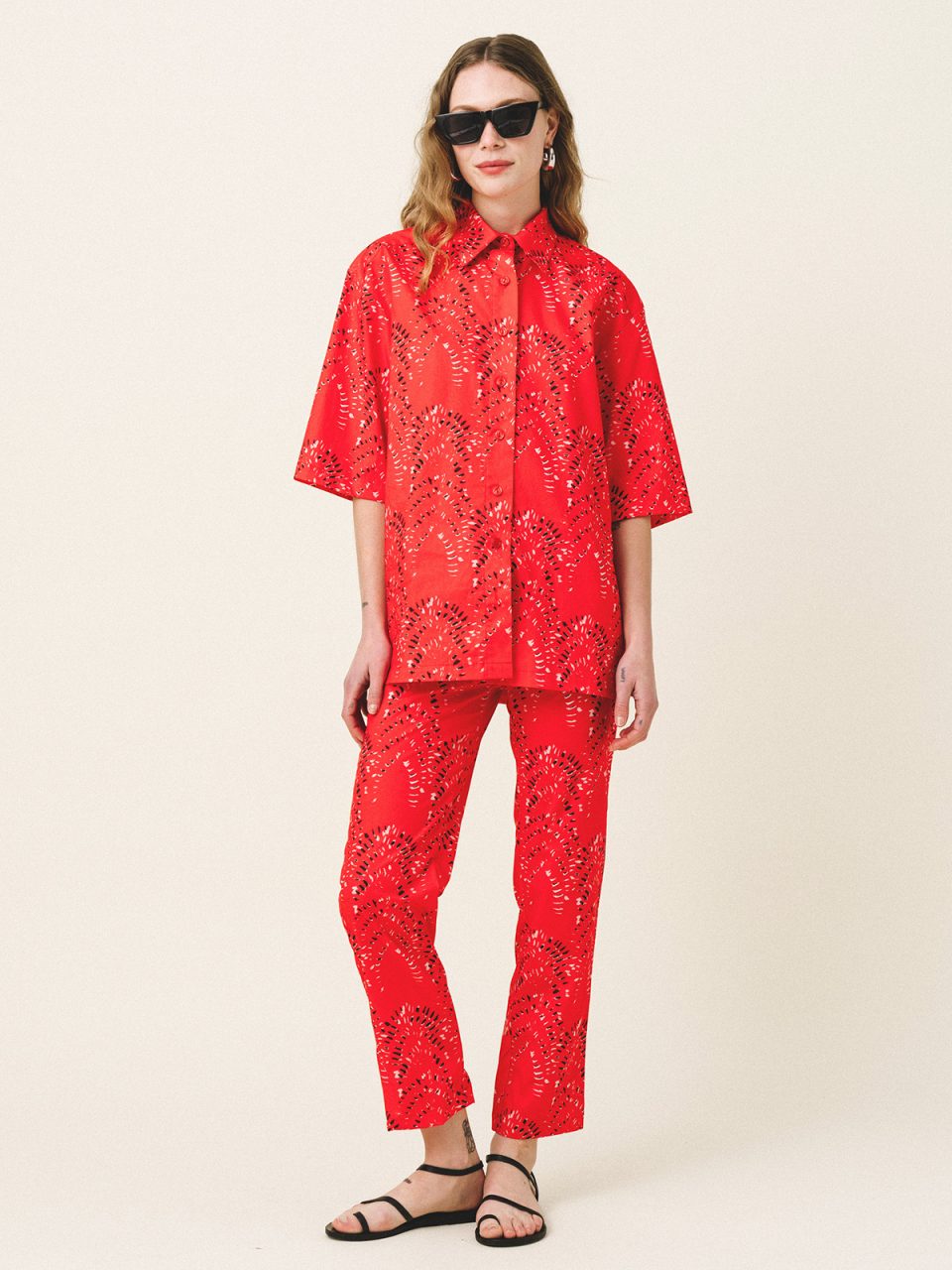 Love-Alicia-SS25-552 Amal Παντελόνι - Κόκκινο - Image 1