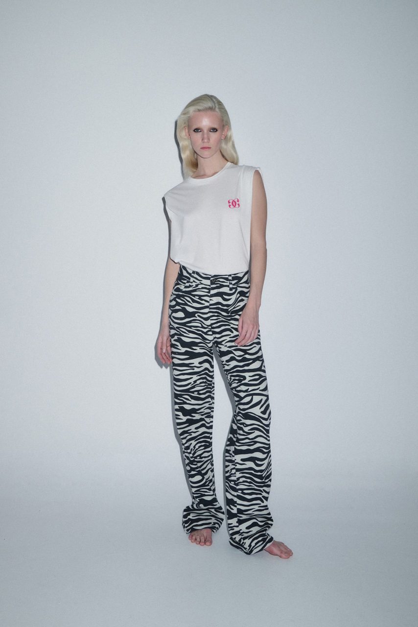 S5ELTS0026 T-Shirt & S5TNDT0014 Denim Trouser (2) Παντελόνι Τζιν - Ζέβρα - Image 1