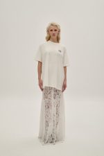 Maxi Φούστα Δαντέλα - Λευκό/Μαύρο