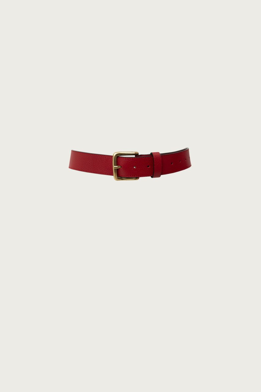 VK SANGUINE RED LEATHER BELT Sanguine Red Leather Belt - Image 1