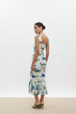 Layla Midi Φόρεμα - White/Blue Floral - Image 3
