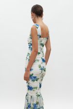 Layla Midi Φόρεμα - White/Blue Floral - Image 4