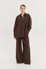 Martha Pants - Brown plaid - Image 3