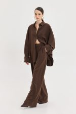 Martha Pants - Brown plaid - Image 5