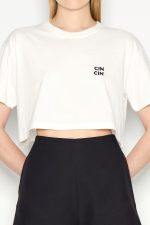 NR Cin Cin Crop T-Shirt - Off White - Image 2