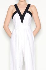 NR Vice Jumpsuit - Λευκό/Μαύρο - Image 3