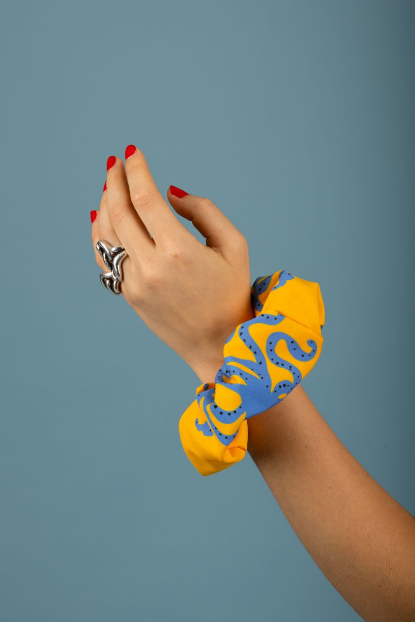91177-1 Esmeralda Scrunchie - Κίτρινο - Image 1