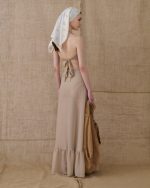 Beige Ruffled Wrap Skirt - Image 2