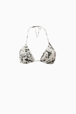 Animal Print Triangle Bikini Top