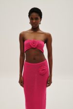 Bra Πλεκτό Λουλούδι - Μαύρο