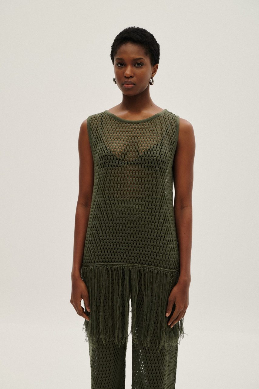 S5THBL0061-Blouse-S5THTR0062-Pants-3-scaled Μπλούζα Δίχτυ - Χακί/Μαύρο - Image 1