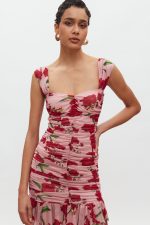 Layla Mini Φόρεμα - Pink/Red Orchids - Image 3