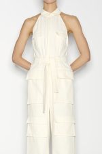 NR Palm Jumpsuit - Εκρού - Image 3