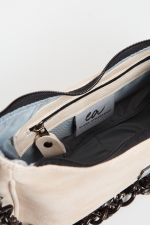 Retro Chain Vintage Τσάντα Ώμου -  Κρεμ - Image 3