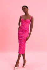 Fuchsia Passion Midi Φόρεμα