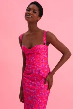 Fuchsia Passion Midi Φόρεμα - Image 3