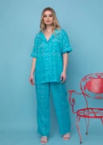 Jude Παντελόνι - Turquoise - Image 2