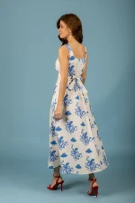 Esmeralda Poplin Φόρεμα - Εκρού - Image 4