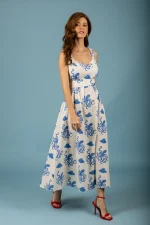 Esmeralda Poplin Φόρεμα - Εκρού