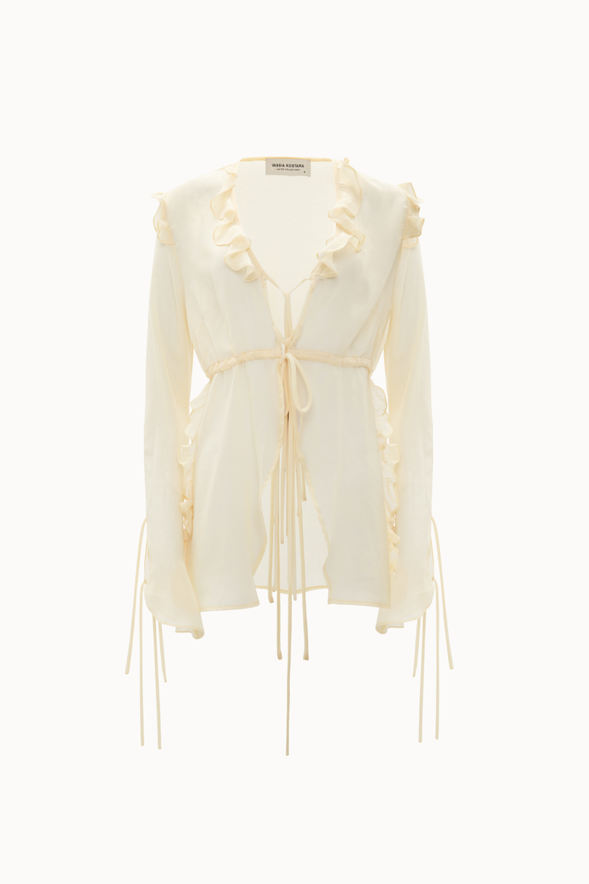 PRODUCT PHOTOS (59) Chamomile Yellow Sheer Top - Image 1