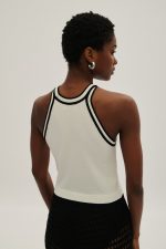 Πλεκτό Τοπ Combos - Ασπρόμαυρο - Image 2