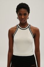 Πλεκτό Τοπ Combos - Ασπρόμαυρο