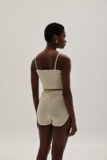Πλεκτό Σορτς Combos - Εκρού/Μαύρο - Image 2
