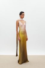 Calista Φόρεμα - Ombre Olive/Pink