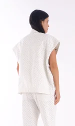 Madelyn Μπουφάν Τζιν - Off White - Image 2