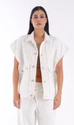 Madelyn Μπουφάν Τζιν - Off White