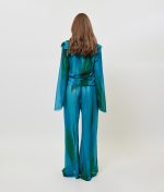 Valetina Printed Παντελόνα - Aqua Green - Image 3