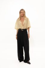 VK Black Doubled-Belted Pants - Image 2