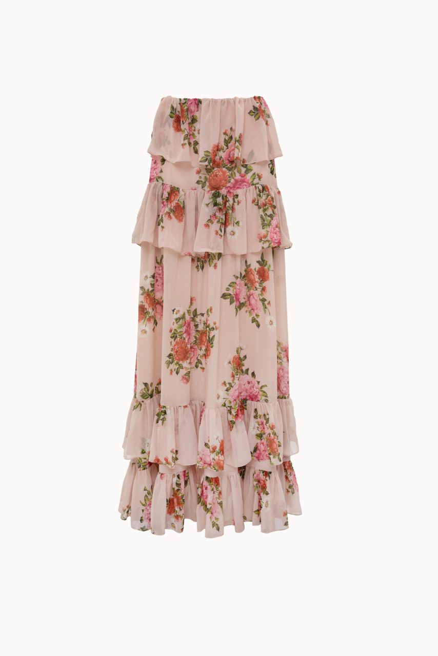 Copy of vk-026 Pink Romance Ruffled Skirt - Image 1