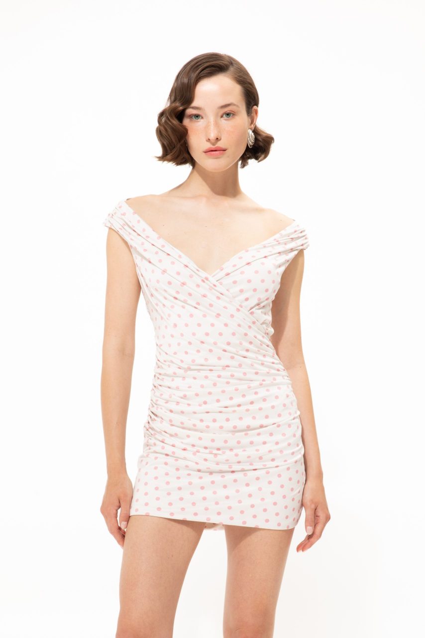 Copy of vk-282 Polka Dot Mini Dress - Image 1